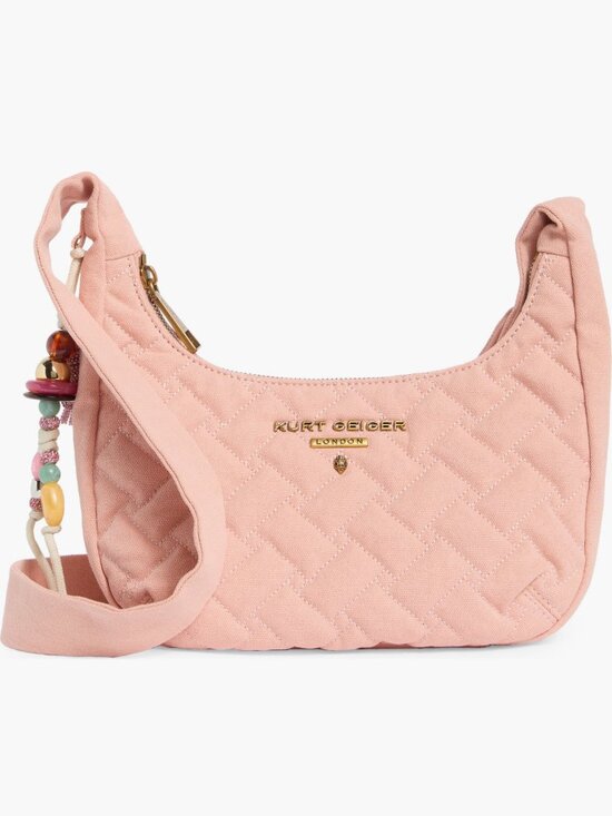 Kurt Geiger Handbags - Kurt Geiger London Quilted Hobo Shoulder Bag Pastel Pink Purse Crossbody NWT